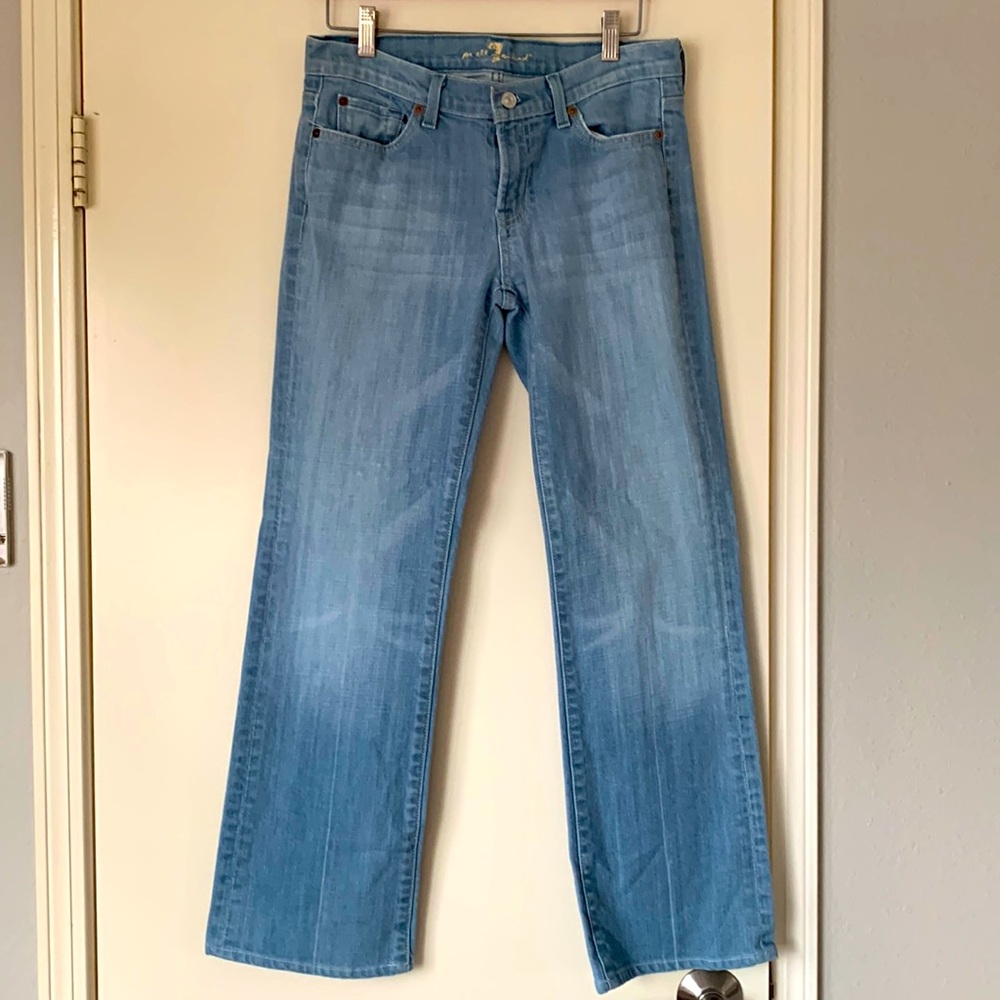 Premium 7 For All Mankind Flip Flop Jeans, size 29, light wash